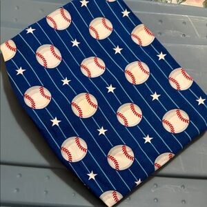 Leggings- Blue Baseball Patterned  (Co Cubs)